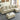 Sectional 3 - Seaters Sofa ,Double - sided multi - functional footstool, storage mat , Non - slip leg, two pillows, Velvet,beigeMUTUKISPACE