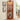 Oak Lighted Corner Glass Display Cabinet, Curio and Wine Cabinet with Adjustable Glass Shelves and Carved Detailing, Light IncludedMUTUKISPACE