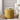2 - Piece Set Round Chenille Storage Ottoman, Equipped with a Drum Shaped Small Stool, Storage Space, and MDF Made Desktop Panel (Dark Yellow 23.62"x23.62"x16.53")MUTUKISPACE