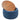 Round Storage Ottoman, 2 in 1 Function, Work as End table and Ottoman, Navy (25.5"x25.5"x14.5")MUTUKISPACE