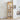 Lighted Glass Display Cabinet with Wood Frame – Curio and Wine Storage Cabinet for Living Room or Kitchen, Light Oak FinishMUTUKISPACE