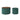 2 - Piece Set Round Chenille Storage Ottoman, Equipped with a Drum Shaped Small Stool, Storage Space, and MDF Made Desktop Panel (Dark Green23.62"x23.62"x16.53")MUTUKISPACE