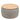 Round Storage Ottoman, 2 in 1 Function, Work as End table and Ottoman, Grey (25.5"x25.5"x14.5")MUTUKISPACE