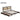 King Rubber Wood Bed Frame with Rattan Headboard, 2 Storage Drawers & Reinforced Platform Base in Espresso FinishMUTUKISPACE