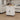 Kitchen island rolling trolley cart with Adjustable Shelves & towel rack & seasoning rack rubber wood table top - WhiteMUTUKISPACE
