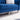 3 Piece Living Room Sofa Set, including 3 - Seater Sofa, Loveseat and Sofa Chair, with Button and Copper Nail on Arms and Back, Five White Villose Pillow, Blue.MUTUKISPACE