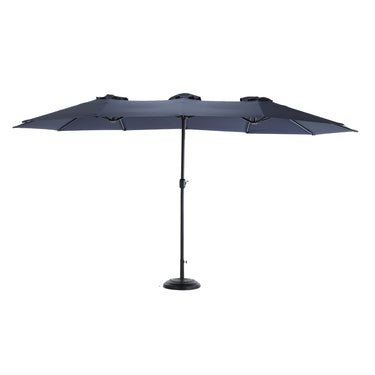 14.8ft Double - Sided Rectangular Outdoor Umbrella Crank (Navy Blue)MUTUKISPACE