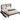 King Rubber Wood Bed Frame with Rattan Headboard, 2 Storage Drawers & Reinforced Platform Base in Espresso FinishMUTUKISPACE