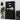 Two - Compartment Tilt - Out Dirty Laundry Basket Tall Bathroom Cabinet with 2 Adjustable Shelves - BlackMUTUKISPACE