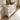 Buffet storage cabinet with double glass doors and unique bell handleMUTUKISPACE