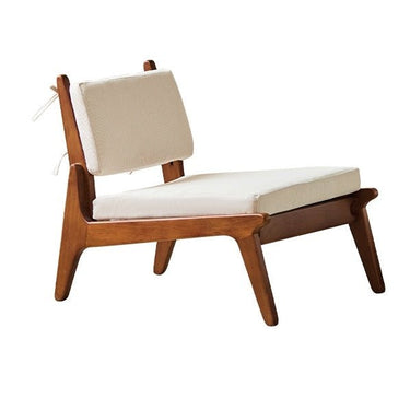 Corduroy Solid Wood Lounge Chair Natural Wood mu - yrxxy - chairMUTUKISPACE
