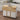Kitchen Island with Spice Rack, Towel Rack and Extensible Solid Wood Table Top - WhiteMUTUKISPACE