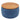 Round Storage Ottoman, 2 in 1 Function, Work as End table and Ottoman, Navy (25.5"x25.5"x14.5")MUTUKISPACE