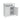 Bathroom standing storage with double shutter doors cabinet - WhiteMUTUKISPACE