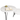 27.56'' Round Nesting Coffee Table Set of 2, Circular Nesting End Table Set, Round Marble Tabletop, and Sturdy Metal Base for Living Room, bedroom, WhiteMUTUKISPACE