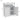 Bathroom standing storage with double shutter doors cabinet - WhiteMUTUKISPACE