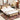 Queen Pine Wood Bed Frame with Rattan Headboard & Footboard and Reinforced Platform SupportMUTUKISPACE