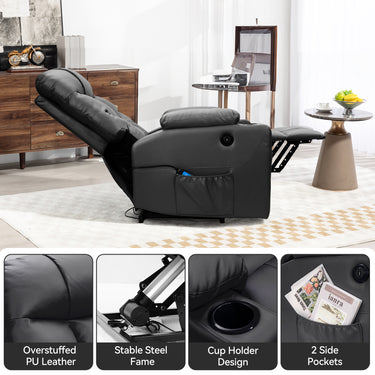 Power Lift Recliner Chair - Massage, Heat & Easy Assembly FU01088MUTUKISPACE
