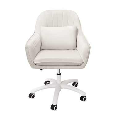 Adjustable Desk Chair: Velvet Fabric & 360° Swivel FU01118MUTUKISPACE