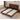 Luxurious Dark Brown Faux Leather Bed Frame - Sophisticated Design and Ultimate Comfort Hersa - 1627MUTUKISPACE