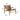 Elegant Brown Ash Wood Chair with Faux Leather Upholstery Hersa - 1632MUTUKISPACE