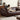 Luxurious Dark Brown Leather Sofa - Genuine Comfort with Faux Leather Durability Hersa - 1649MUTUKISPACE