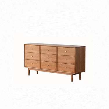Nordic Style Solid Cherry Wood Nine - Drawer Dresser xbjj - gljdg - chestMUTUKISPACE