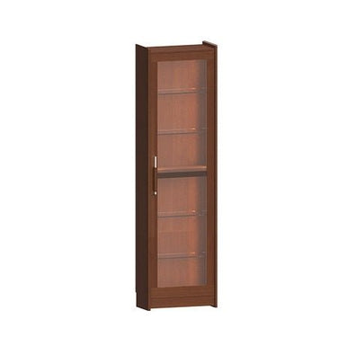 Solid Wood Bookcase with Glass Doors Floor Standing Dustproof Storage mu - dnesg - BookshelfMUTUKISPACE