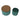 2 - Piece Set Round Chenille Storage Ottoman, Equipped with a Drum Shaped Small Stool, Storage Space, and MDF Made Desktop Panel (Dark Green23.62"x23.62"x16.53")MUTUKISPACE