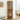 Lighted Glass Corner Curio Cabinet with Tempered Glass Door, Oak Bar Display Cabinet with Adjustable Shelves, Modern Corner Display Cabinet with BulbMUTUKISPACE