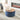 Round Storage Ottoman, 2 in 1 Function, Work as End table and Ottoman, Navy (25.5"x25.5"x14.5")MUTUKISPACE