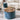 2 - Piece Set Round Chenille Storage Ottoman, Equipped with a Drum Shaped Small Stool, Storage Space, and MDF Made Desktop Panel (Dark Blue23.62"x23.62"x16.53")MUTUKISPACE