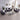 3 Piece Living Room Sofa Set, including 3 - Seater Sofa, Loveseat and Sofa Chair, with Button and Copper Nail on Arms and Back, Five White Villose Pillow, Grey.MUTUKISPACE