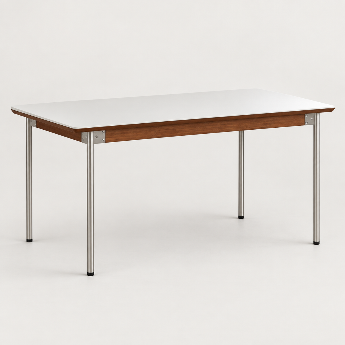 Rectangular Sintered Stone Dining Table — studio presentation with AI-edited background