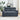 Loveseats Sofa Bed with Pull - out Bed,Adjsutable Back,Blue+ GreyMUTUKISPACE