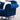 3 Piece Living Room Sofa Set, including 3 - Seater Sofa, Loveseat and Sofa Chair, with Button and Copper Nail on Arms and Back, Five White Villose Pillow, Blue.MUTUKISPACE