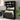 Two - Compartment Tilt - Out Dirty Laundry Basket Tall Bathroom Cabinet with 2 Adjustable Shelves - BlackMUTUKISPACE