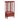 Cherry Lighted Glass Display Cabinet, Curio Wine Cabinet with Adjustable Glass Shelves, 2 Doors and 1 Drawer, Bulb IncludedMUTUKISPACE