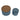 2 - Piece Set Round Chenille Storage Ottoman, Equipped with a Drum Shaped Small Stool, Storage Space, and MDF Made Desktop Panel (Dark Blue23.62"x23.62"x16.53")MUTUKISPACE