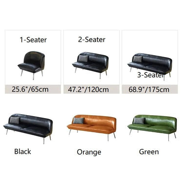 1 seater 2 seater sofa 3 seater sofa pu leather bench sofa black black orange green dlo - 020 - sofaMUTUKISPACE