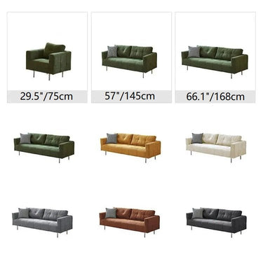 Corduroy 1 seater 2 seater sofa 3 seater sofa corduroy green yellow beige gray brown dlo - 031 - sofaMUTUKISPACE