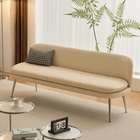 1 Seater 2 Seater Sofa 3 Seater Sofa Air Leather Bench Sofa Beige Gray Green Orange dlo-058-sofa