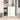 White freestanding floor storage cabinet with adjustable shelves, 4 drawers and 1 doorMUTUKISPACE