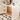 Stylish Beige Pine and Rubber Wood Table with Glass Top fbby - 1375MUTUKISPACE