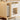 Beige Laminated Wood Dresser With Chest Solid Wood Legs & Glass Top fbby - 1384MUTUKISPACE