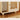Beige Laminated Wood Dresser With Chest Solid Wood Legs & Glass Top fbby - 1384MUTUKISPACE