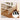 Sleek Beige Laminated Wood TV Cabinet with Glass Doors – Modern Entertainment Center fbby - 1399MUTUKISPACE
