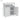 Bathroom standing storage with double shutter doors cabinet - WhiteMUTUKISPACE
