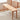 Elegant Light Brown Cherry Wood Stool with Cotton - Linen Upholstery fcp - 1286MUTUKISPACE