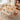Elegant Light Brown Cherry Wood Stool with Cotton - Linen Upholstery fcp - 1286MUTUKISPACE
